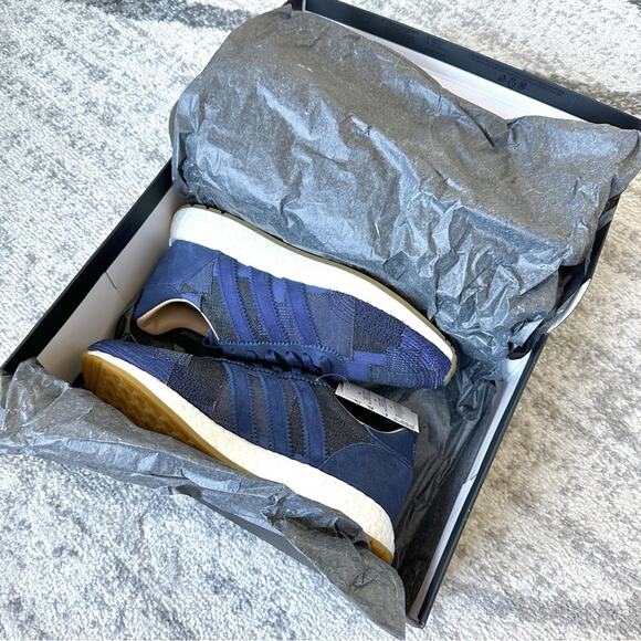 New adidas x END. x Bodega x Iniki Runner 2017 Blue Denim Patchwork Size 9 - Picture 3 of 13